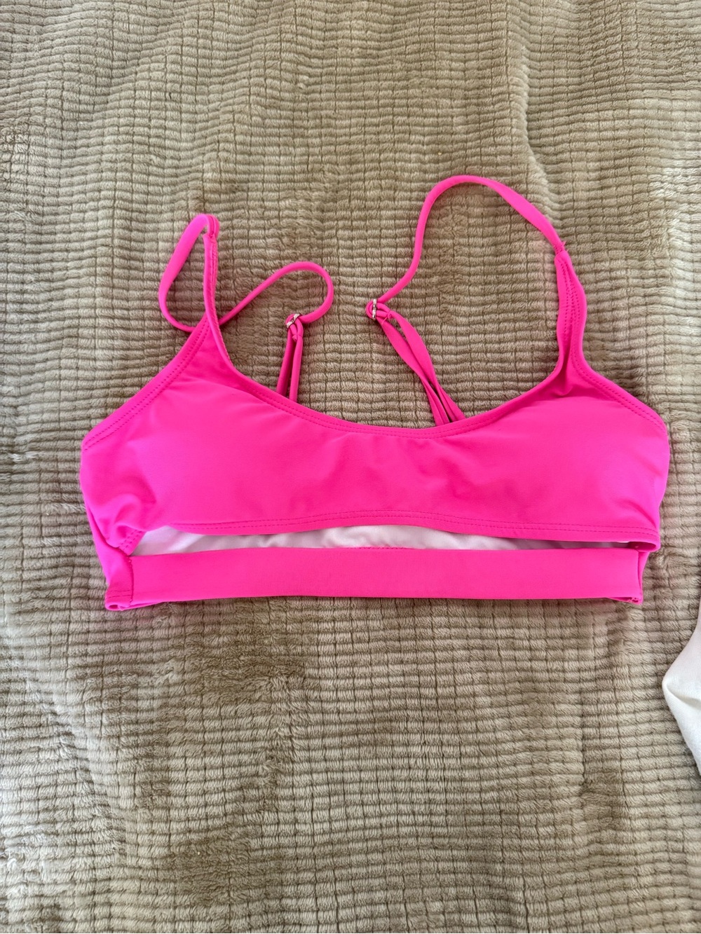 Women's Neon Pink Swim Bikini Top